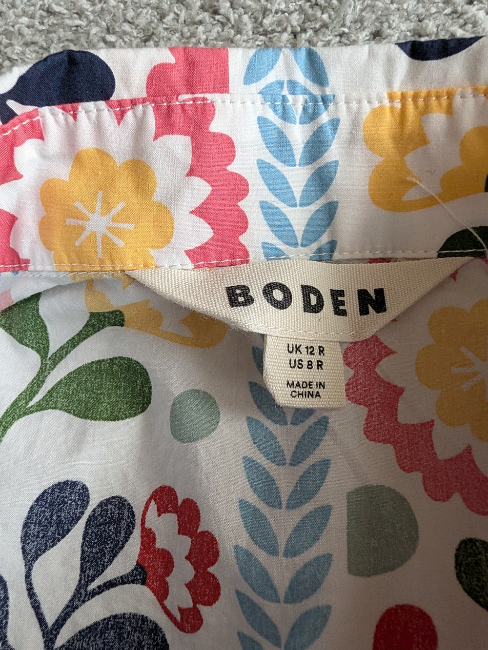 🌼B2G1🌼 Boden Clara Cotton Floral Shirtdress Size 8R NWOT - Picture 9 of 11